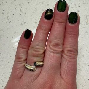 Gorgeous Asymmetrical Sterling Silver Ring